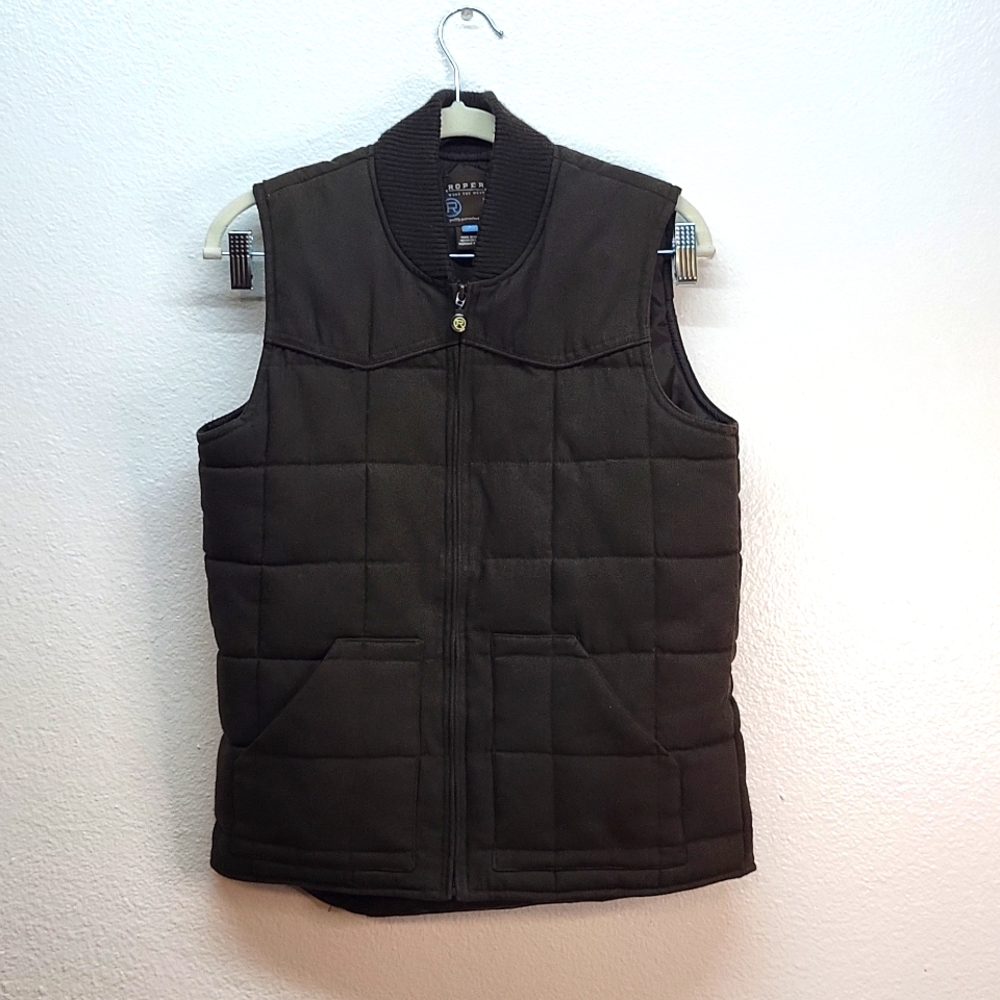 Roper Womens black quilted Vest